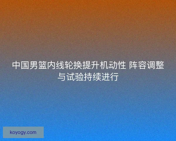 中国男篮内线轮换提升机动性 阵容调整与试验持续进行